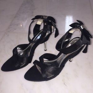 BUNDLE BOGO! Black Satin Bow Heel